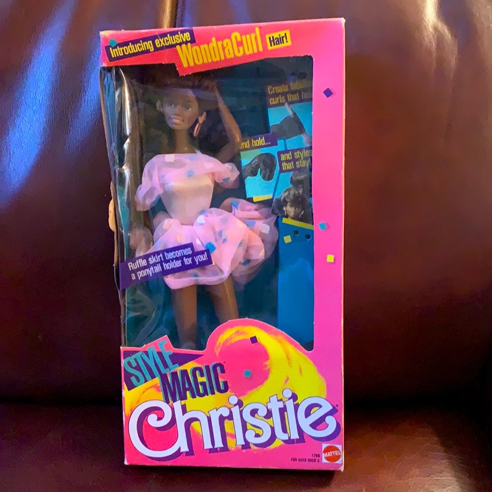 Vintage 1988 Style Magic Christie Barbie 1288  Wondracurl Hair Accessories Box
